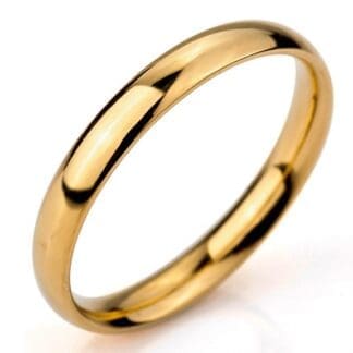 Anillo chapado en oro para hombre