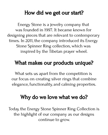 energy stone sterling silver meditation spinner rings
