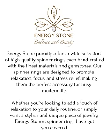 energy stone sterling silver meditation spinner rings