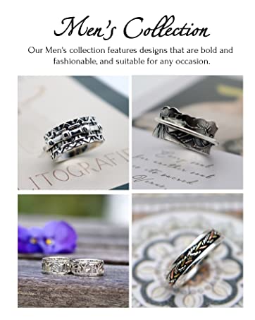 energy stone sterling silver meditation spinner rings