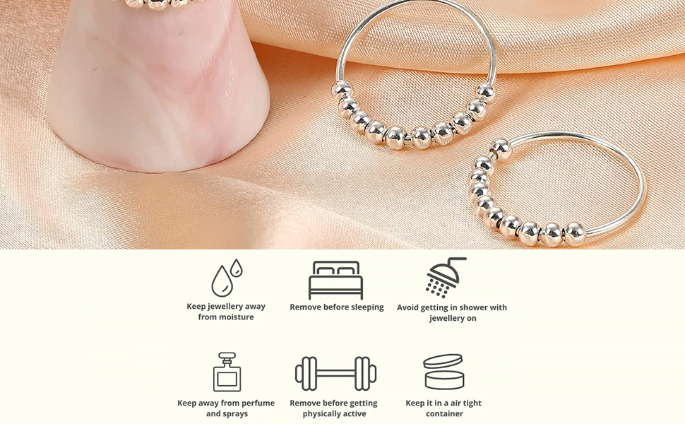 Sterling Silver Fidget Anxiety Rings