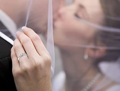 YL Anillo de Compromiso Plata de Ley 925 con 12 Piedras de Nacimiento de Circonita Solitario Infinito Anillo de Boda para Mujer Novia - Imagen 3