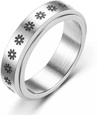 Anillos giratorios de acero de titanio, joyería minimalista para cumpleaños, día de San Valentín