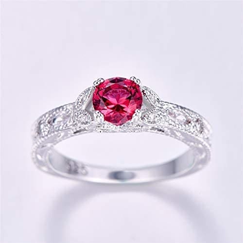 YAZILIND S925 Plata esterlina Ronda cúbica Zirconia CZ Alianza Alianza Anillo de Compromiso Mujeres Aniversario joyería - Imagen 5
