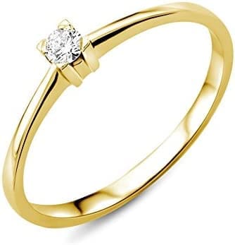 Miore Anillo de mujer con oro, diamante 0.07 ct