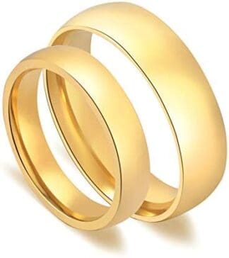 Daesar - Anillo Compromiso Pareja,Anillo Oro Anillo Acero Inoxidable Anillos Mujer Anillos Hombre Anillo Boda