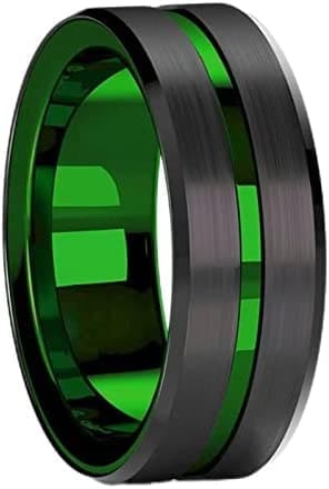 OKGD Anillos de estilo japonés, anillos de titanio y acero inoxidable para hombres, anillos de compromiso de boda, unisex