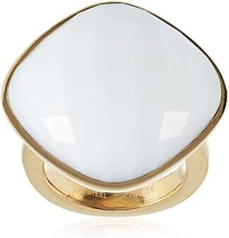 ESPRIT Impressive White - Anillo de Acero Inoxidable con Vidrio