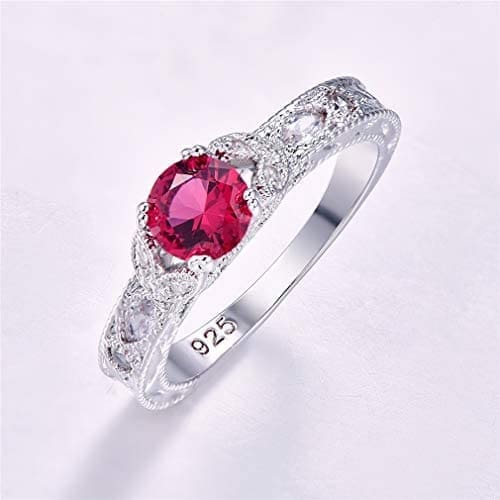 YAZILIND S925 Plata esterlina Ronda cúbica Zirconia CZ Alianza Alianza Anillo de Compromiso Mujeres Aniversario joyería - Imagen 4