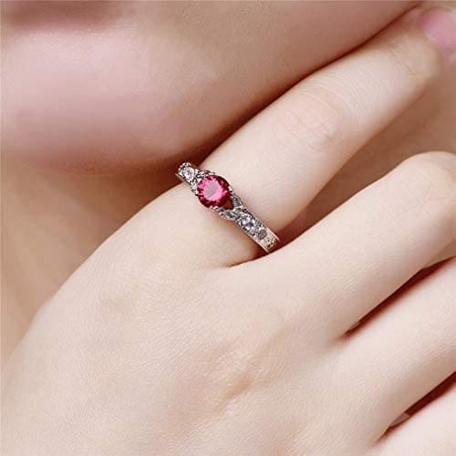 YAZILIND S925 Plata esterlina Ronda cúbica Zirconia CZ Alianza Alianza Anillo de Compromiso Mujeres Aniversario joyería - Imagen 6