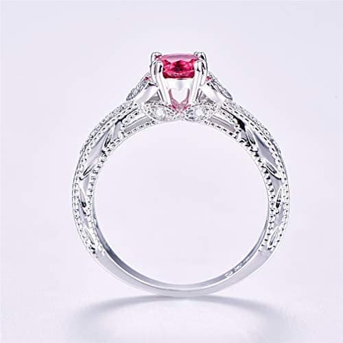 YAZILIND S925 Plata esterlina Ronda cúbica Zirconia CZ Alianza Alianza Anillo de Compromiso Mujeres Aniversario joyería - Imagen 3