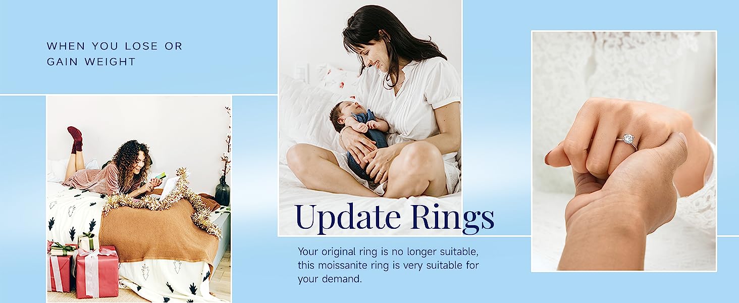 MomentWish Anillo Compromiso Mujer