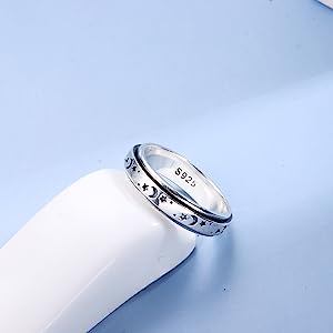 Anillo Antiestres Giratorio Mujer Plata de Ley 925