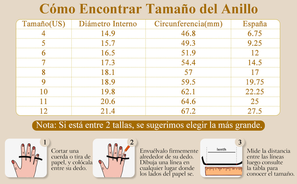 Cómo medir el anillo