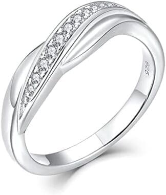 YL Anillo Mujer Alianzas Boda,Anillo Compromiso Mujer Plata de ley 925 Mujer