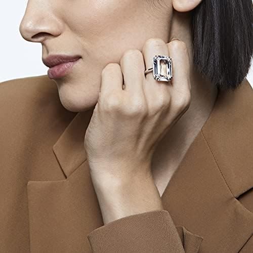 Swarovski Anillo de cóctel Mesmera, Talla octogonal, Blanco, Baño de rodio - Imagen 5