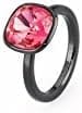 Brosway - anillo TRING sensualidad - acero 316L, PVD-revestimiento en negro y Swarovski engastados indio Colour rosa BTGC83