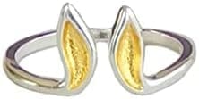 Saturey Anillos Abiertos de Oreja de Conejo de Plata de Ley 925, joyería for Mujer