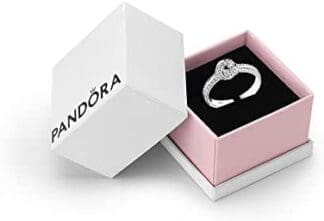 Pandora Timeless Anillo de plata de ley con nudo brillante y circonita cúbica para mujer