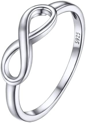 PROSILVER Personalizables Anillos de Infinito Plata de Ley para Enternidad, Anillos de Promesa Boda Tamaños 47/49/52/54.4/57/59/62/64/67