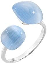 Morellato Anillo para mujer, Colección Gemma, en plata 925 y piedras cat eye - SAKK16016