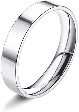 Diamday Sencillo Anillos Finos para Mujeres Hombre Banda Acero Inoxidable Minimalista Anillo Apilables Compromiso Pulido Anillo de Boda Clásico Anillos Juego 1mm 2mm 3mm 5mm
