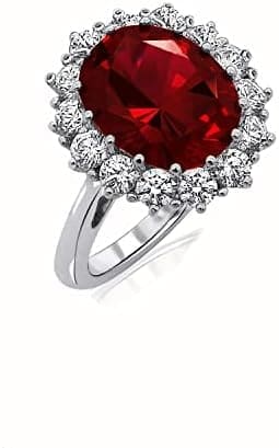 Amazon Collection Platinum-Plated Sterling Silver Celebrity Kate Ring made with Infinite Elements Zirconia Accents