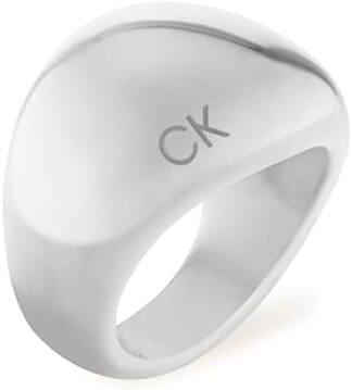 Calvin Klein Anillo para Mujer, Colección Playful Organic Shapes en Acero Inoxidable con Chapado Iónico