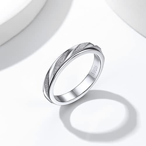 Silvora Anillo para Ansiedad Plata de Ley con Nudos Celta /Estrellas, Anillo para Amistad Promesa Regalo Original Aniversario - Imagen 3