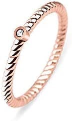 PAUL HEWITT North Star Anillo de Mujer en Acero Inoxidable - Anillo de Acero Inoxidable para Mujer, Anillo para Mujer de Oro Rosa con Cristal de Swarovski