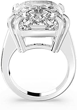 Swarovski Anillo de cóctel Mesmera, Talla octogonal, Blanco, Baño de rodio - Imagen 4