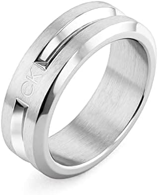 Calvin Klein Anillo para Hombre Colección NETWORK de Acero Inoxidable