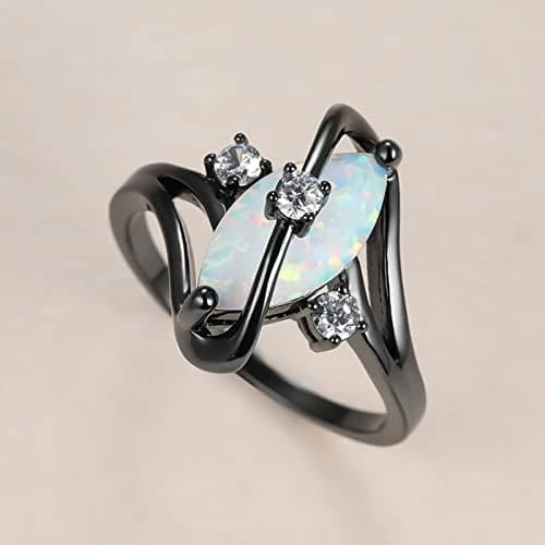 BIOLIVING Bonito Anillo De palo De Hoja Blanca Para Mujer Anillos De bioliving-bonito-anillo-de-palo-de-hoja-blanca-para-mujer-anillos-de
