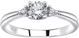 SILVEGO – JJJR1189 - Anillo de Compromiso de Plata 925 con Swarovski® Zirconia