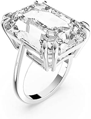 Swarovski Anillo de cóctel Mesmera, Talla octogonal, Blanco, Baño de rodio - Imagen 2