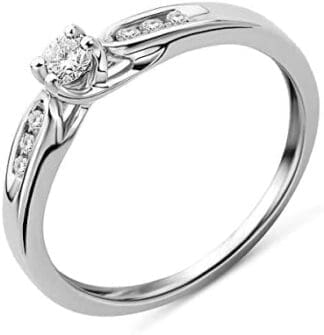 Miore Anillo de mujer con oro blanco, diamante