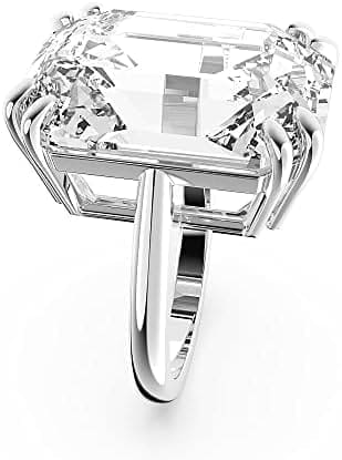 Swarovski Anillo de cóctel Mesmera, Talla octogonal, Blanco, Baño de rodio - Imagen 3