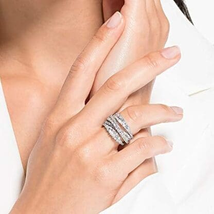 Swarovski Anillo Twist:Ring Wrap CZWH/RHS Full Pave 60 5584654 Marca - Imagen 2