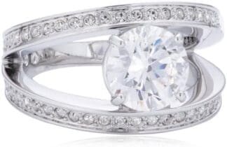 Swarovski 5007768 - Anillo de Metal con Cristal, Talla 12