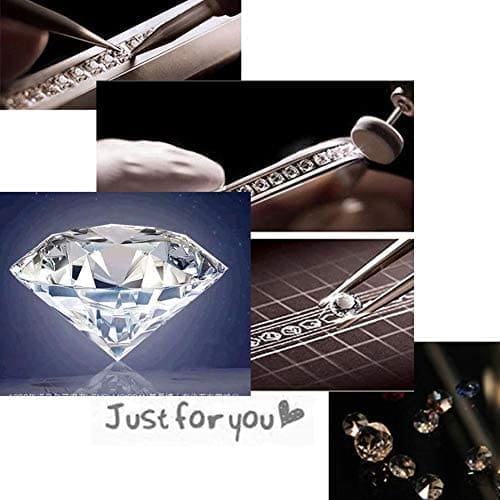 ENYU Mujer Anillos de Promesa, Anillo de Compromiso de Zirconia cúbica de Corte Redondo Anillo de Boda/Joyería El Solitario de halo es el Anillo de Compromiso Amantes de Las Novias. - Imagen 6