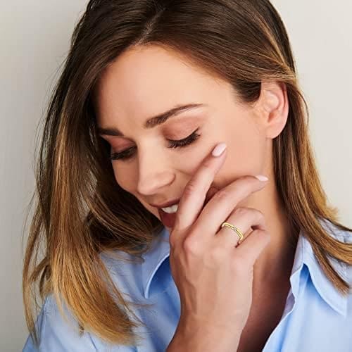 Miore Anillo de compromiso de oro amarillo 585/1000 de 14 quilates con diamante de corte brillante, 0,05 quilates - Imagen 4