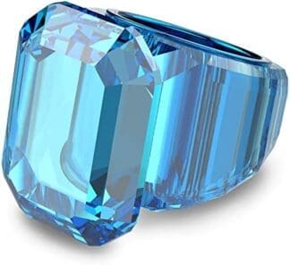 SWAROVSKI Anillo de cóctel Lucent, azul, talla 8