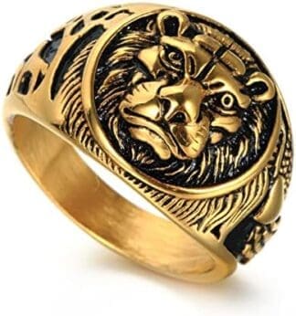Anillos con letra para hombre, acero inoxidable, vintage, anillo de moda, plata, barato, N, Talla única