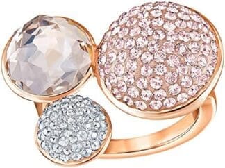 Swarovski Anillo para mujer de acero inoxidable y cristal multicolor de talla redonda 5257543