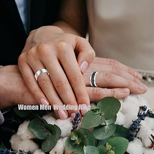 VELESAY 16Piezas Acero Inoxidable Anillos Hombre Plata Negro Anillo Vintage Cadena Anillos Conjunto Compromiso Promesa Boda Anillo Antiestres Hombre Anillo Unisex para Hombre Mujer Giratorio Anillo - Imagen 3