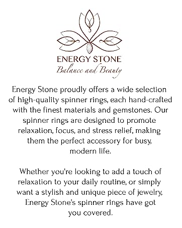 energy stone sterling silver meditation spinner rings