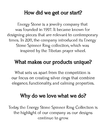energy stone sterling silver meditation spinner rings