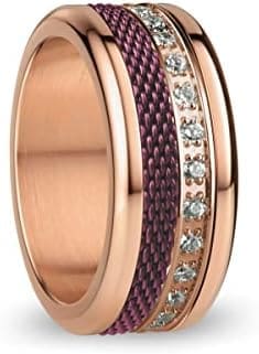 BERING femenina Anillo Oro rosado brillante Douro