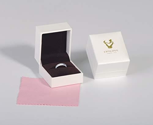 CPSLOVE Anillo de plata de ley 925 para pareja, anillos de boda, incrustaciones circón"forever love", tamaño ajustable, Anillo de compromiso - Imagen 8