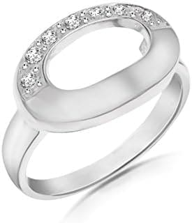 Tuscany Silver - Anillo de plata de ley (925/1000), con circonita